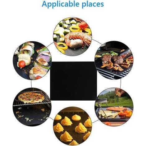 3 Pcs/lot 50 X 40 Cm Pouce En Téflon Fibre Réutilisable Antiadhésive Barbecue Rôti Tapis De Feuilles Portable Facile à Nettoyer Extérieur Pique-nique Fry Cuisson Barbecue Outils Noir GrooFoo 5 3 Pcs/lot 50 X 40 Cm Pouce En Téflon Fibre Réutilisable Antiadhésive Barbecue Rôti Tapis De Feuilles Portable Facile à Nettoyer Extérieur Pique-nique Fry Cuisson Barbecue Outils Noir GrooFoo – Image 5