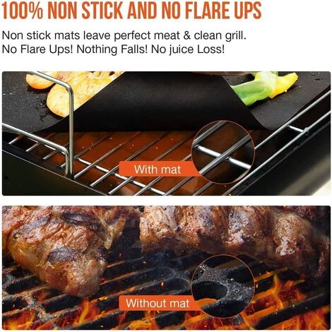 8 Pcs/lot 50 X 40 Cm Pouce En Téflon Fibre Réutilisable Antiadhésive Barbecue Rôti Tapis De Feuilles Portable Facile à Nettoyer Extérieur Pique-nique Fry Cuisson Barbecue Outils Noir GrooFoo 2 8 Pcs/lot 50 X 40 Cm Pouce En Téflon Fibre Réutilisable Antiadhésive Barbecue Rôti Tapis De Feuilles Portable Facile à Nettoyer Extérieur Pique-nique Fry Cuisson Barbecue Outils Noir GrooFoo – Image 2