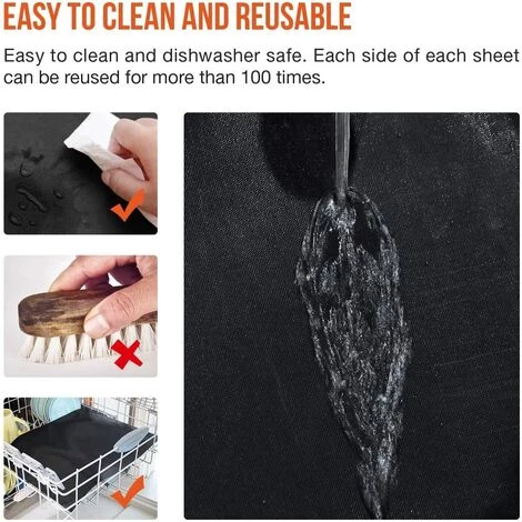 8 Pcs/lot 50 X 40 Cm Pouce En Téflon Fibre Réutilisable Antiadhésive Barbecue Rôti Tapis De Feuilles Portable Facile à Nettoyer Extérieur Pique-nique Fry Cuisson Barbecue Outils Noir GrooFoo 3 8 Pcs/lot 50 X 40 Cm Pouce En Téflon Fibre Réutilisable Antiadhésive Barbecue Rôti Tapis De Feuilles Portable Facile à Nettoyer Extérieur Pique-nique Fry Cuisson Barbecue Outils Noir GrooFoo – Image 3