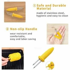 KARTOKNER 20 Pcs Brochette De Maïs Support à Epis Maïs En Acier Inoxydable Brochettes Epis Maïs Pour La Cuisine Maison Pique-Niques BBQ Grill Cuisine Fourchettes à Fruit 8 KARTOKNER 20 Pcs Brochette De Maïs Support à Epis Maïs En Acier Inoxydable Brochettes Epis Maïs Pour La Cuisine Maison Pique-Niques BBQ Grill Cuisine Fourchettes à Fruit -Accessoires de barbecue Soldes 52641599 4