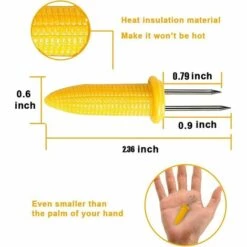 KARTOKNER 20 Pcs Brochette De Maïs Support à Epis Maïs En Acier Inoxydable Brochettes Epis Maïs Pour La Cuisine Maison Pique-Niques BBQ Grill Cuisine Fourchettes à Fruit 9 KARTOKNER 20 Pcs Brochette De Maïs Support à Epis Maïs En Acier Inoxydable Brochettes Epis Maïs Pour La Cuisine Maison Pique-Niques BBQ Grill Cuisine Fourchettes à Fruit -Accessoires de barbecue Soldes 52641599 5