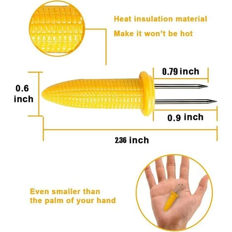 KARTOKNER 20 Pcs Brochette De Maïs Support à Epis Maïs En Acier Inoxydable Brochettes Epis Maïs Pour La Cuisine Maison Pique-Niques BBQ Grill Cuisine Fourchettes à Fruit 5 KARTOKNER 20 Pcs Brochette De Maïs Support à Epis Maïs En Acier Inoxydable Brochettes Epis Maïs Pour La Cuisine Maison Pique-Niques BBQ Grill Cuisine Fourchettes à Fruit – Image 5