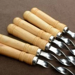 KARTOKNER Barbecue Brochettes, Brochettes Extra Longues De 55cm En Acier Inoxydable Avec Poignée En Bois Massif,Ensemble De 6 8 KARTOKNER Barbecue Brochettes, Brochettes Extra Longues De 55cm En Acier Inoxydable Avec Poignée En Bois Massif,Ensemble De 6 -Accessoires de barbecue Soldes 52641628 4