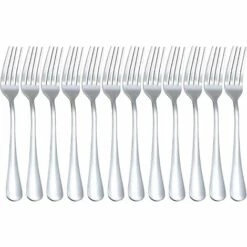 KARTOKNER 7.2" Fourchettes De Table, 9" Couteaux à Steak, 7.5" Longues Cuillères, 6.5" Cuillères à Soupe Our Accueil Cuisine Restaurant (Lot De 12 Fourchettes De Table, Fourchette Numéro Deux)