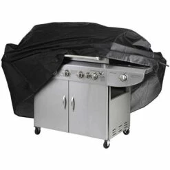 QERSTA Housse Barbecue Couverture De Barbecue Bâche De Protection BBQ Anti-UV Anti-l'eau Anti-l'humidité Avec Sac De Rangement Noir Pour Weber, Holland (145 X 61 X 117cm)
