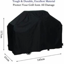 QERSTA Housse Barbecue Couverture De Barbecue Bâche De Protection BBQ Anti-UV Anti-l'eau Anti-l'humidité Avec Sac De Rangement Noir Pour Weber, Holland (145 X 61 X 117cm) 7 QERSTA Housse Barbecue Couverture De Barbecue Bâche De Protection BBQ Anti-UV Anti-l'eau Anti-l'humidité Avec Sac De Rangement Noir Pour Weber, Holland (145 X 61 X 117cm) -Accessoires de barbecue Soldes 52694380 3