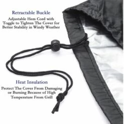 QERSTA Housse Barbecue Couverture De Barbecue Bâche De Protection BBQ Anti-UV Anti-l'eau Anti-l'humidité Avec Sac De Rangement Noir Pour Weber, Holland (145 X 61 X 117cm) 8 QERSTA Housse Barbecue Couverture De Barbecue Bâche De Protection BBQ Anti-UV Anti-l'eau Anti-l'humidité Avec Sac De Rangement Noir Pour Weber, Holland (145 X 61 X 117cm) -Accessoires de barbecue Soldes 52694380 4