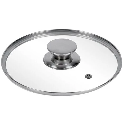 DURANDAL Couvercle Plat En Verre Cerclé Inox Légende 2 DURANDAL Couvercle Plat En Verre Cerclé Inox Légende – Image 2