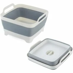 Kartokner Bassine à Vaisselle Pliable, Bol Dévier De Camping Lavabo Pliable Portable / Évier De Cuisine Idéal Pour Le Camping, Les Caravanes, Les Activités De Plein Air, La Cuisine