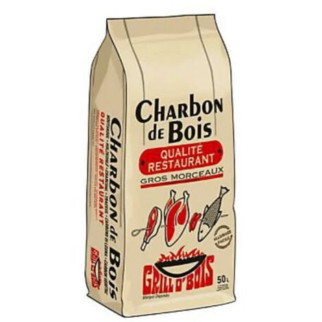 GRILL O' BOIS Sac De Charbon De Bois GRILLO'BOIS - 50L 1 GRILL O' BOIS Sac De Charbon De Bois GRILLO'BOIS - 50L