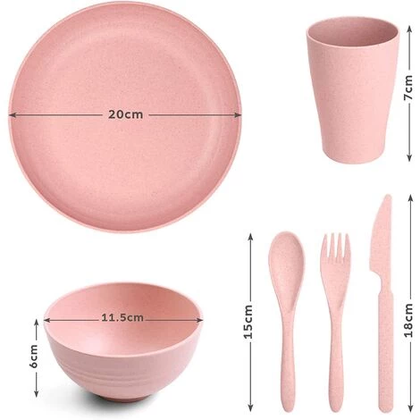 Kartokner Kit De Camping Vaisselle, 24pcs, Couverts Set De Pique-Nique, Comprend Assiettes Bols Tasses Fourchettes Etc. Pour Camping, Randonnée, Pêche Et Pique-Nique, Pour 4 Personnes 2 Kartokner Kit De Camping Vaisselle, 24pcs, Couverts Set De Pique-Nique, Comprend Assiettes Bols Tasses Fourchettes Etc. Pour Camping, Randonnée, Pêche Et Pique-Nique, Pour 4 Personnes – Image 2