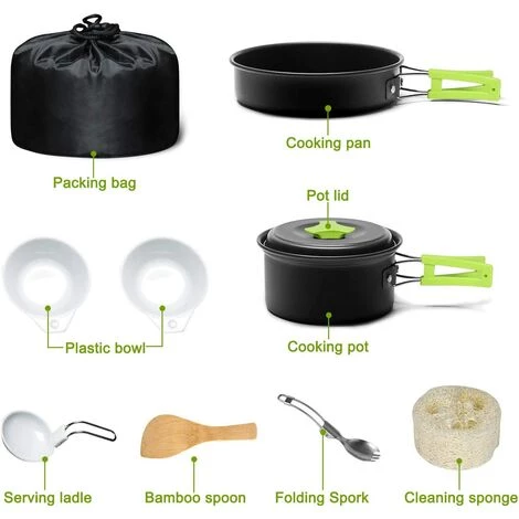 Kartokner Casseroles Camping Kit En Aluminium Léger Camping Léger Casserole Pan Set Pour Camping Randonnée 2 Kartokner Casseroles Camping Kit En Aluminium Léger Camping Léger Casserole Pan Set Pour Camping Randonnée – Image 2