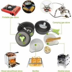 Kartokner Casseroles Camping Kit En Aluminium Léger Camping Léger Casserole Pan Set Pour Camping Randonnée 8 Kartokner Casseroles Camping Kit En Aluminium Léger Camping Léger Casserole Pan Set Pour Camping Randonnée -Accessoires de barbecue Soldes 52827452 4