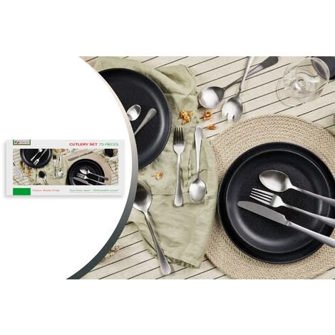 MAGNANI Couverts De Table Inox 70 Pièces, Ménagère Couverts De Table Couleur Argent, Set De Couverts De Table En Acier Inoxydable, Set De Ménagère Complet - Argent 4 MAGNANI Couverts De Table Inox 70 Pièces, Ménagère Couverts De Table Couleur Argent, Set De Couverts De Table En Acier Inoxydable, Set De Ménagère Complet - Argent – Image 4