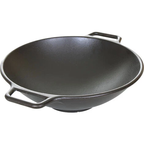 Wok Landmann 05387 - En Fonte émaillée - Adapté Aux Barbecues Gaz Et Charbon 1 Wok Landmann 05387 - En Fonte émaillée - Adapté Aux Barbecues Gaz Et Charbon
