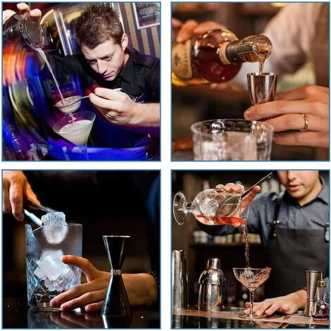 GDRHVFD Kit De Barman Cocktail Shaker Set, Ensemble D'Outils De Barre En Acier Inoxydable 10 Pièces Avec Support En Bambou, Accessoires De Barre De Mélange De Boissons 3 GDRHVFD Kit De Barman Cocktail Shaker Set, Ensemble D'Outils De Barre En Acier Inoxydable 10 Pièces Avec Support En Bambou, Accessoires De Barre De Mélange De Boissons – Image 3