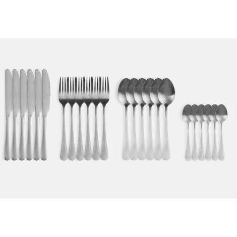 MAGNANI Couverts De Table Inox 24 Pièces, Ménagère Couverts De Table Couleur Argent, Set De Couverts De Table En Acier Inoxydable, Set De Ménagère Complet - Argent 1 MAGNANI Couverts De Table Inox 24 Pièces, Ménagère Couverts De Table Couleur Argent, Set De Couverts De Table En Acier Inoxydable, Set De Ménagère Complet - Argent