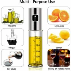 TINOR 【2 PCS】 Pluvérisateur D'Huile D'olive, Vaporisateur Huile Avec Échelle, Spray Huile Et Vinaigre Avec Brosse De Nettoyage, Entonnoir Et BBQ Brosse, Boutille D'Huile Verre Pour BBQ/Cuisine (100ML) 8 TINOR 【2 PCS】 Pluvérisateur D'Huile D'olive, Vaporisateur Huile Avec Échelle, Spray Huile Et Vinaigre Avec Brosse De Nettoyage, Entonnoir Et BBQ Brosse, Boutille D'Huile Verre Pour BBQ/Cuisine (100ML) -Accessoires de barbecue Soldes 53661547 4