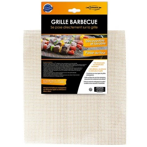 DURANDAL Grille Barbecue Rectangulaire Découpable Et Lavable 1 DURANDAL Grille Barbecue Rectangulaire Découpable Et Lavable