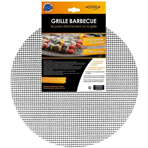 DURANDAL Grille Ronde Pour Barbecue Découpable Et Lavable 2 DURANDAL Grille Ronde Pour Barbecue Découpable Et Lavable – Image 2