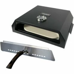 TAINO Boîte à Pizza Avec Porte Pour Gril Et Four Acier Noir
