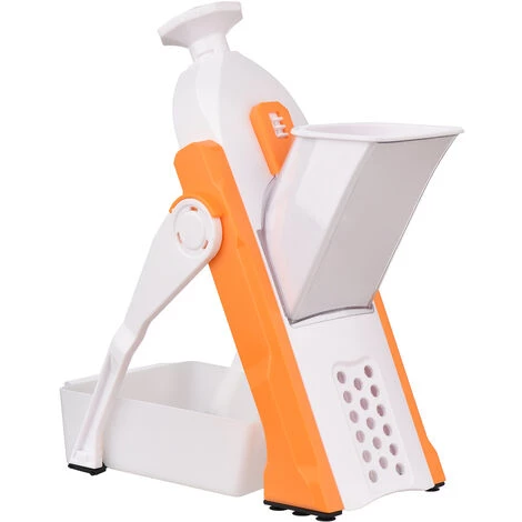 ASUPERMALL Coupe-Légumes Sûr Pour La Cuisine Mandoline De Légumes Réglable Chopper Pour Pommes De Terre Oignon Concombre Carotte Avec Brosse De Nettoyage De Récipient, Orange - Orange 1 ASUPERMALL Coupe-Légumes Sûr Pour La Cuisine Mandoline De Légumes Réglable Chopper Pour Pommes De Terre Oignon Concombre Carotte Avec Brosse De Nettoyage De Récipient, Orange - Orange