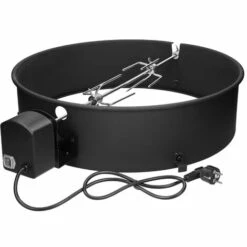 ECD GERMANY Kit De Rôtissoire à Charbon Barbecue Grill électrique Rotation Régulière Acier