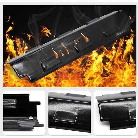 SUPERMARKET 37CM Diffuseur Chaleur Accessoires Pour Char-Broil, Campingaz, Fire Mountain, CCLIFE, LANDMANN Et Plupart Modèles Flamme Gril, Acier Porcelaine Plaque Chauffante Pièce De Rechange, Paquet 4,, Superma, Noir 3 SUPERMARKET 37CM Diffuseur Chaleur Accessoires Pour Char-Broil, Campingaz, Fire Mountain, CCLIFE, LANDMANN Et Plupart Modèles Flamme Gril, Acier Porcelaine Plaque Chauffante Pièce De Rechange, Paquet 4,, Superma, Noir – Image 3