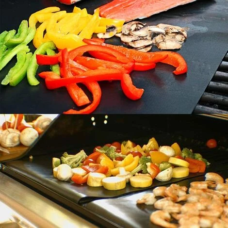 SUPERMARKET 5 Tapis De Cuisson Tapis BBQ Barbecue Plaque Feuille De Cuisson Four 40 * 33cm Pour Barbecue Gaz Charbon électrique 100% Anti-adhérent, Superma, Noir 5 SUPERMARKET 5 Tapis De Cuisson Tapis BBQ Barbecue Plaque Feuille De Cuisson Four 40 * 33cm Pour Barbecue Gaz Charbon électrique 100% Anti-adhérent, Superma, Noir – Image 5