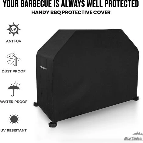Housse De Barbecue - Étanche - UV 40+ - 125 X 62 X 95 Cm - Polyester/PVC Noir - MaxxGarden 4 Housse De Barbecue - Étanche - UV 40+ - 125 X 62 X 95 Cm - Polyester/PVC Noir - MaxxGarden – Image 4