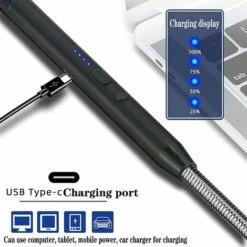 DECKON Allume Bougie Electrique, USB Rechargeable Briquet Electrique Briquet Arc Électronique Avec Flexible 360º Coupe-Vent Noir D'affaires 8 DECKON Allume Bougie Electrique, USB Rechargeable Briquet Electrique Briquet Arc Électronique Avec Flexible 360º Coupe-Vent Noir D'affaires -Accessoires de barbecue Soldes 54042972 4