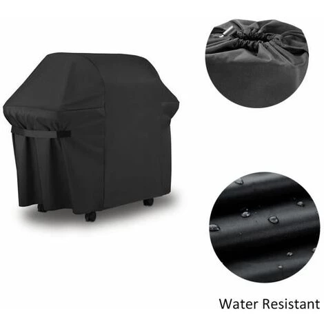 Housse Barbecue, Couverture De Grill Anti-Vent/Anti-UV/Anti-l'eau/Anti-l'Humidité/Antipoussière 153x72x112CM Noir FUIENKO 4 Housse Barbecue, Couverture De Grill Anti-Vent/Anti-UV/Anti-l'eau/Anti-l'Humidité/Antipoussière 153x72x112CM Noir FUIENKO – Image 4