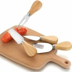 KARTOKNER Ensemble De 6 Couteaux à Fromage En Acier Inoxydable Et Spatule Pour Fourchette à Fromage Avec Manche En Bambou Pour Cuisiner Dans La Cuisine (Ensemble De Six Pièces En Chêne) 8 KARTOKNER Ensemble De 6 Couteaux à Fromage En Acier Inoxydable Et Spatule Pour Fourchette à Fromage Avec Manche En Bambou Pour Cuisiner Dans La Cuisine (Ensemble De Six Pièces En Chêne) -Accessoires de barbecue Soldes 54421623 4