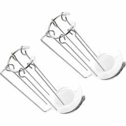 Kartokner 2 Ensembles En Acier Inoxydable Vertical Barbecue Brochette Rack Kebab Brochette Suspendues Support De Support Avec 5 Plat Griller Brochettes Accueil Pique- Nique Barbecue Outils