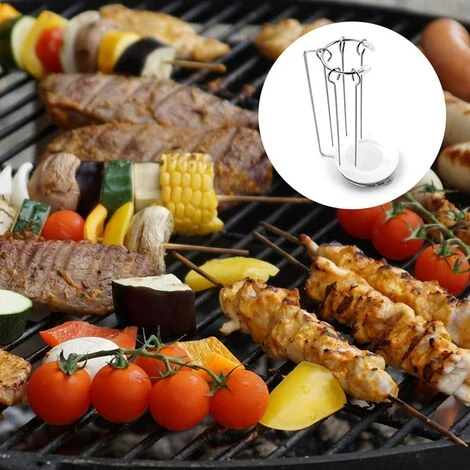 Kartokner 2 Ensembles En Acier Inoxydable Vertical Barbecue Brochette Rack Kebab Brochette Suspendues Support De Support Avec 5 Plat Griller Brochettes Accueil Pique- Nique Barbecue Outils 3 Kartokner 2 Ensembles En Acier Inoxydable Vertical Barbecue Brochette Rack Kebab Brochette Suspendues Support De Support Avec 5 Plat Griller Brochettes Accueil Pique- Nique Barbecue Outils – Image 3