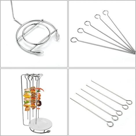 Kartokner 2 Ensembles En Acier Inoxydable Vertical Barbecue Brochette Rack Kebab Brochette Suspendues Support De Support Avec 5 Plat Griller Brochettes Accueil Pique- Nique Barbecue Outils 5 Kartokner 2 Ensembles En Acier Inoxydable Vertical Barbecue Brochette Rack Kebab Brochette Suspendues Support De Support Avec 5 Plat Griller Brochettes Accueil Pique- Nique Barbecue Outils – Image 5