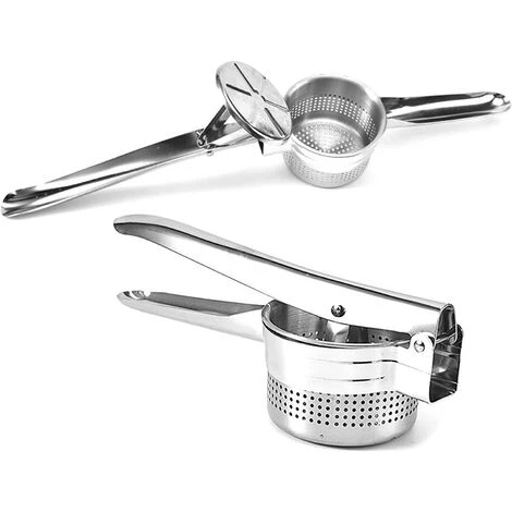 KARTOKNER Presse-purée En Acier Inoxydable - Pour Fruits, Légumes, Ail - Passe Au Lave-vaisselle 2 KARTOKNER Presse-purée En Acier Inoxydable - Pour Fruits, Légumes, Ail - Passe Au Lave-vaisselle – Image 2