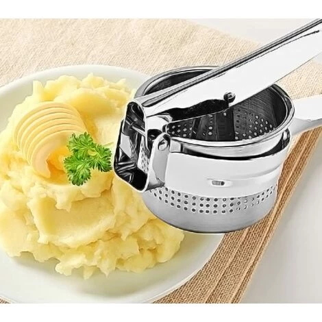 KARTOKNER Presse-purée En Acier Inoxydable - Pour Fruits, Légumes, Ail - Passe Au Lave-vaisselle 5 KARTOKNER Presse-purée En Acier Inoxydable - Pour Fruits, Légumes, Ail - Passe Au Lave-vaisselle – Image 5