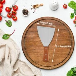 TINOR Spatule Pour Plancha, Spatule Crepe Palette à Gril En Inox Spatule à Barbecue Racloir/spatule à Griller Pour Griller La Viande Teppanyaki Grillades Burger Et Nettoyer La Plaque Du Barbecue Steak -Accessoires de barbecue Soldes 54497360 5