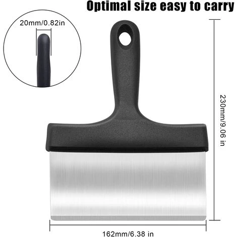 TINOR Grattoir Pour Plancha, Grattoir Plancha Pour Plaque INOX Grattoir Plancha Professionnel Grattoir Plancha Avec Poignée, Grattoir Plancha INOX, Outil De Nettoyage De Grattoir De Gril De Barbecue 2 TINOR Grattoir Pour Plancha, Grattoir Plancha Pour Plaque INOX Grattoir Plancha Professionnel Grattoir Plancha Avec Poignée, Grattoir Plancha INOX, Outil De Nettoyage De Grattoir De Gril De Barbecue – Image 2