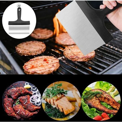 TINOR Grattoir Pour Plancha, Grattoir Plancha Pour Plaque INOX Grattoir Plancha Professionnel Grattoir Plancha Avec Poignée, Grattoir Plancha INOX, Outil De Nettoyage De Grattoir De Gril De Barbecue 4 TINOR Grattoir Pour Plancha, Grattoir Plancha Pour Plaque INOX Grattoir Plancha Professionnel Grattoir Plancha Avec Poignée, Grattoir Plancha INOX, Outil De Nettoyage De Grattoir De Gril De Barbecue – Image 4