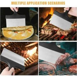 TINOR Grattoir Pour Plancha, Grattoir Plancha Pour Plaque INOX Grattoir Plancha Professionnel Grattoir Plancha Avec Poignée, Grattoir Plancha INOX, Outil De Nettoyage De Grattoir De Gril De Barbecue 9 TINOR Grattoir Pour Plancha, Grattoir Plancha Pour Plaque INOX Grattoir Plancha Professionnel Grattoir Plancha Avec Poignée, Grattoir Plancha INOX, Outil De Nettoyage De Grattoir De Gril De Barbecue -Accessoires de barbecue Soldes 54497486 5