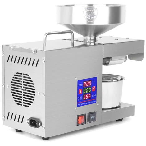 SUPERSELLER LTP333 610W Presse à Huile Commerciale Intelligente De Cuisine Ménager En Acier Inoxydable Avec Affichage Numérique 0~300℃ Contrôle De La Température Grand Port D'Alimentation 38mm Convient Au Soja Cacahuète Colza Olive Lin - Argent - Argent 2 SUPERSELLER LTP333 610W Presse à Huile Commerciale Intelligente De Cuisine Ménager En Acier Inoxydable Avec Affichage Numérique 0~300℃ Contrôle De La Température Grand Port D'Alimentation 38mm Convient Au Soja Cacahuète Colza Olive Lin - Argent - Argent – Image 2