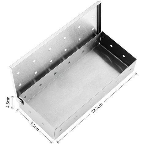 Boîte Fumoir Inox Pour Barbecue, Triomphe Boîte De Fumage Avec Couvercle à Charnière, Smokebox Pour Barbecue à Copeaux De Bois/Charbon/Gaz, 23 * 10,5 * 5 Cm 2 Boîte Fumoir Inox Pour Barbecue, Triomphe Boîte De Fumage Avec Couvercle à Charnière, Smokebox Pour Barbecue à Copeaux De Bois/Charbon/Gaz, 23 * 10,5 * 5 Cm – Image 2