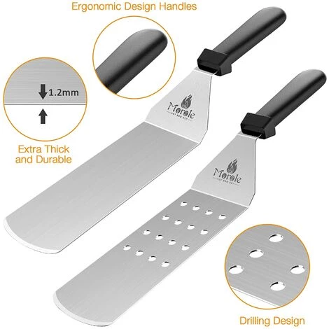 Morole Ustensiles Pour Plancha 10 Pièces Spatule Pour Barbecue Acier Inoxydable Accessoire Plancha Kit Plancha Pour Teppanyaki 2 Morole Ustensiles Pour Plancha 10 Pièces Spatule Pour Barbecue Acier Inoxydable Accessoire Plancha Kit Plancha Pour Teppanyaki – Image 2