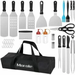Morole Ustensiles Pour Plancha 30 Pièces Accessoire Plancha Kit Plancha INOX Pour Teppanyaki 8 Morole Ustensiles Pour Plancha 30 Pièces Accessoire Plancha Kit Plancha INOX Pour Teppanyaki -Accessoires de barbecue Soldes 54726993 4