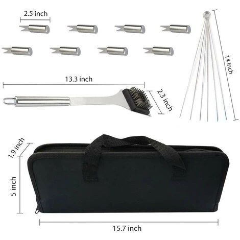 MINETGNON Set De 9 Ustensile De Barbecue Cuisine Au Jardin Très Bonne Qualité 2 MINETGNON Set De 9 Ustensile De Barbecue Cuisine Au Jardin Très Bonne Qualité – Image 2