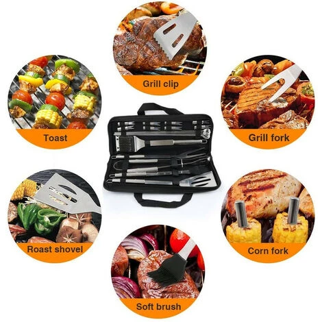 MINETGNON Set De 9 Ustensile De Barbecue Cuisine Au Jardin Très Bonne Qualité 4 MINETGNON Set De 9 Ustensile De Barbecue Cuisine Au Jardin Très Bonne Qualité – Image 4