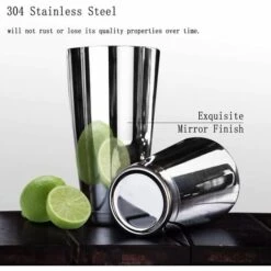 ZHUOXUAN Ensemble De Shaker à Cocktail, 13 Pièces De Shaker Boston En Acier Inoxydable, Avec Bocal à Shaker, Mélangeur à Mesurer, Cuillère, Verseur, Mélangeur, Passoire, Pince, Liège, Tire-bouchon, Support, Recette -Accessoires de barbecue Soldes 54912411 4