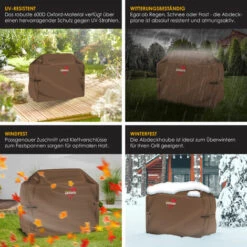 KESSER® BBQ Premium Housse De Barbecue Barbecue à Gaz Couverture De Barbecue Couvercle Résistant Aux Intempéries - Pour Barbecues Weber, Brinkmann, Char Broil Housse De Barbecue Housse De Protection | Tissu Oxford 600D Indéchirable, Marron, 147 X 61 X 122 7 KESSER® BBQ Premium Housse De Barbecue Barbecue à Gaz Couverture De Barbecue Couvercle Résistant Aux Intempéries - Pour Barbecues Weber, Brinkmann, Char Broil Housse De Barbecue Housse De Protection | Tissu Oxford 600D Indéchirable, Marron, 147 X 61 X 122 -Accessoires de barbecue Soldes 55012778 3
